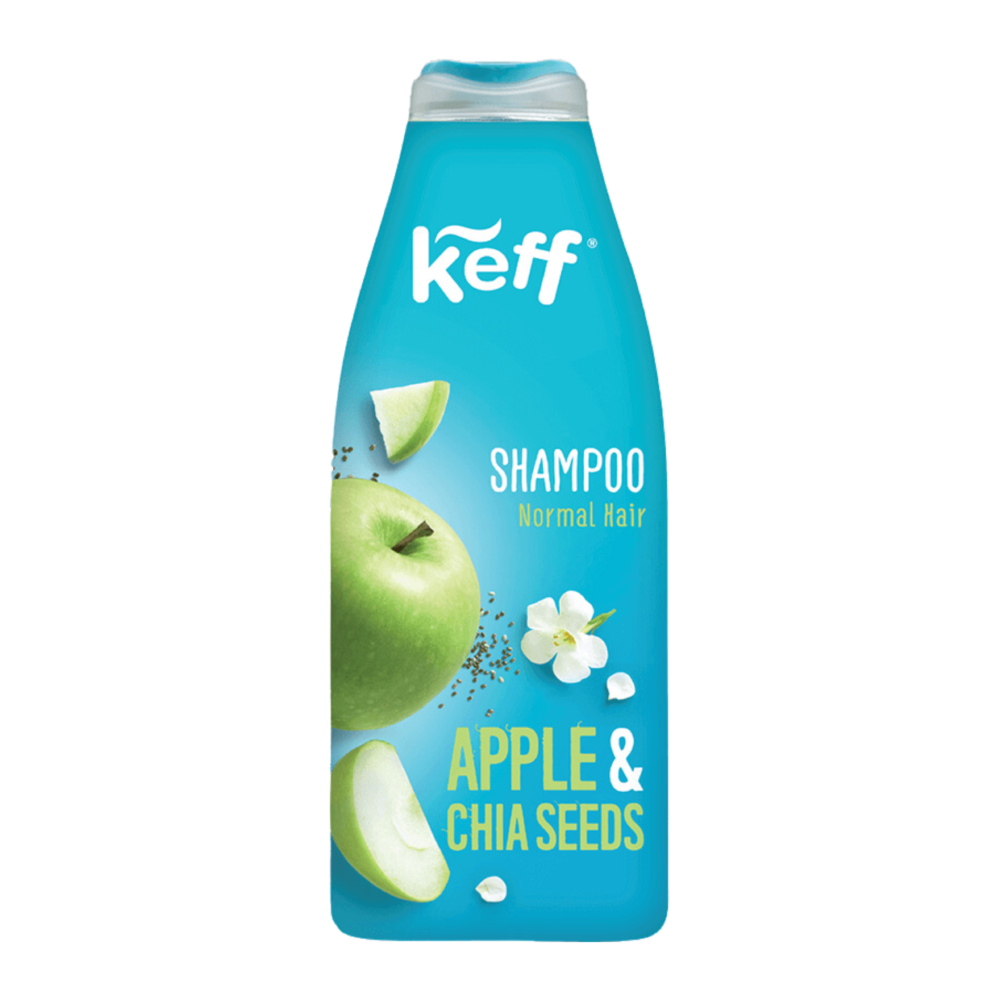 Šampoon normaalsetele juustele. Rikastatud õunaekstraktide ja chia seemnetega. Keffi õuna- ja chiaseemne šampoon jätab teie juuksed iga kasutuskorraga terveks, 